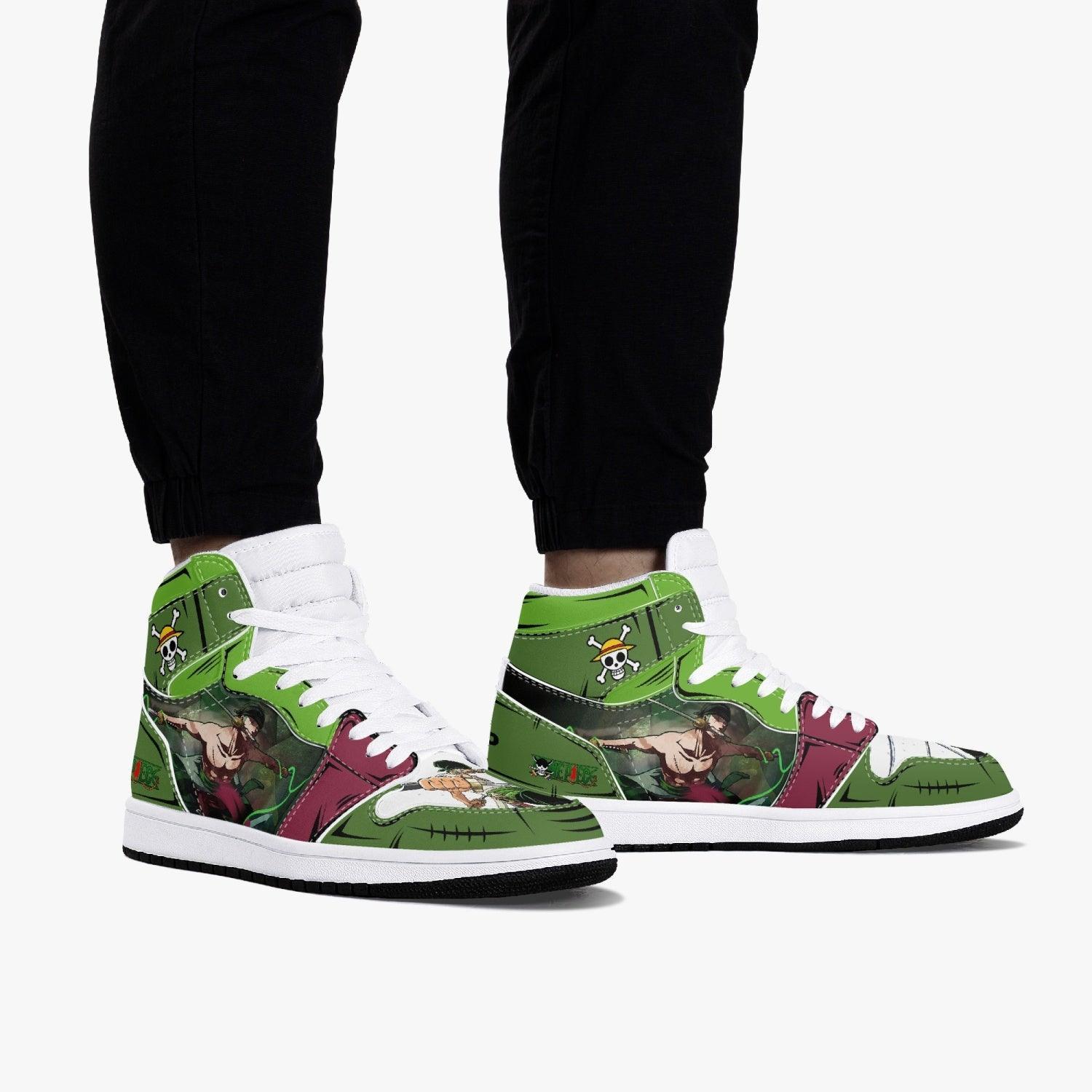 One Piece Roronoa Zoro Santoryu Three Swords AJ1 High Top Shoes
