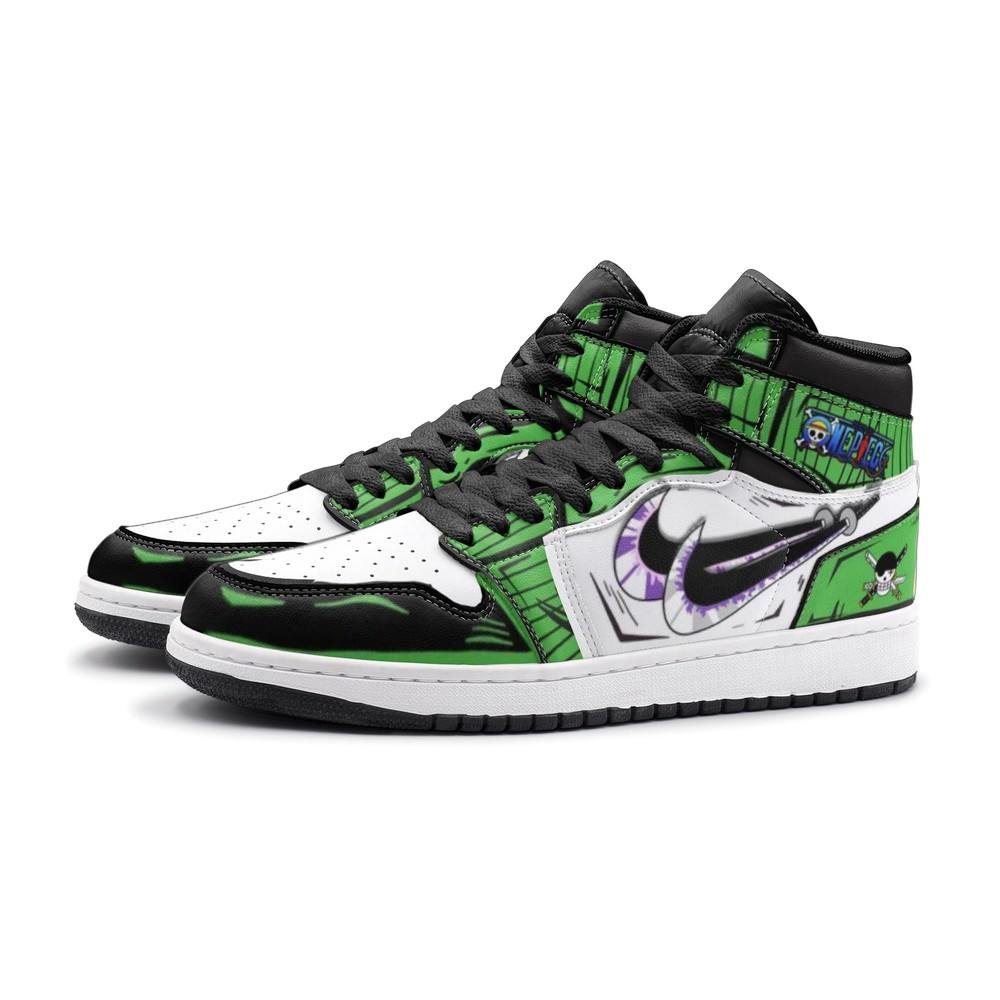 Zoro Roronoa One Piece Air Jordan 1 High Top Shoes